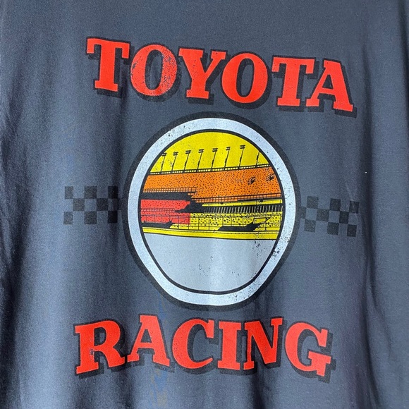 Toyota Racing Size L Graphic Tee T-shirt Unisex Gray Crewneck 100% Cotton - Picture 2 of 9